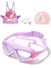 1 Set 3-12 Kids Swimming Goggle Set, Leak-Proof Anti-Fog Wide View Pool Goggles 