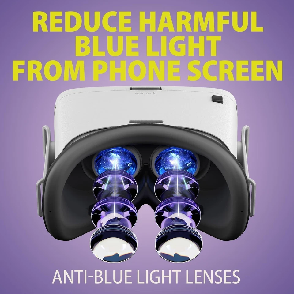 DESTEK V5 VR Headset for Phone with Controller, Anti-Blue light 110° FOV - White - Image 2 of 4