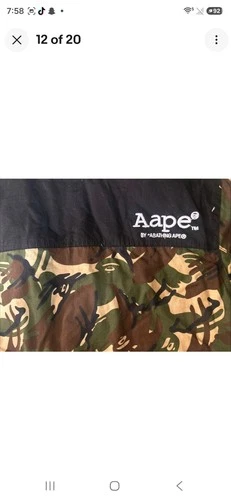 AAPE By A Bathing Ape 1st Camo Down Puffer Jacket XL Green Camo ASW2002A image 20