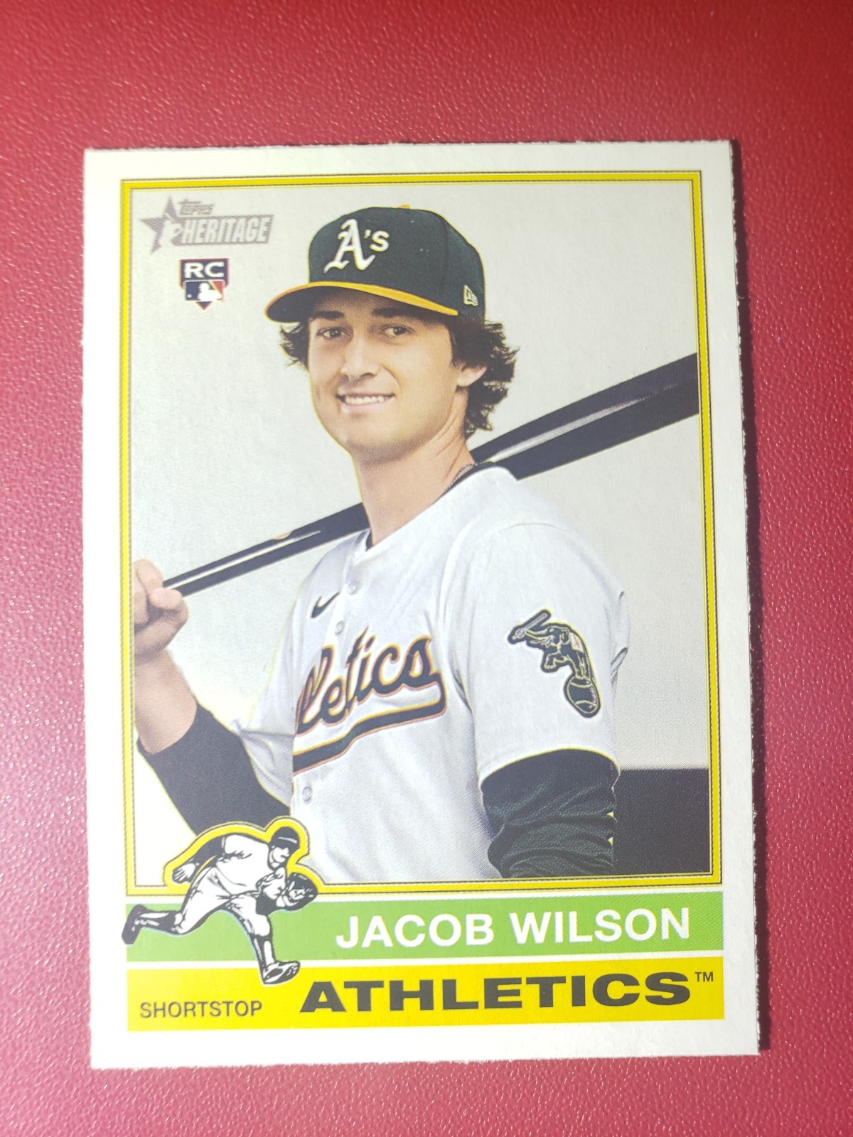 2025 Topps Heritage - Alternate Cartoon Variation Jacob Wilson #15 (RC) A's