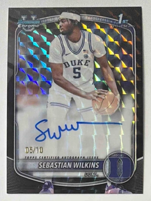 Sebastian Wilkins 2025-26 Bowman Chrome Prospect Auto Black Geometric /10 KG