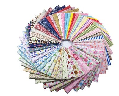50 PCS 12x12 Inch Cotton Fabric Craft Square Precut Patchwork Sheets