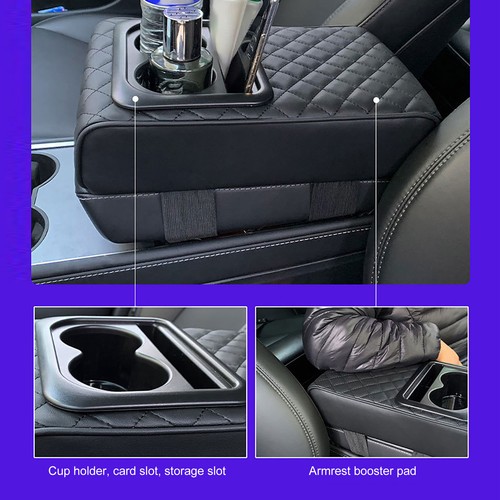 Auto Center Console Armrest Cushion Pads PU Leather Armrest Portable Waterproof - 第 8/14 張圖片