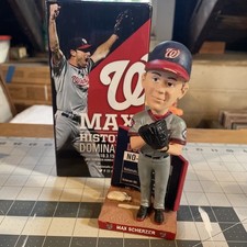 Max Scherzer Historic Domination Bobble Head NIB 10.3.15 Washington Nationals