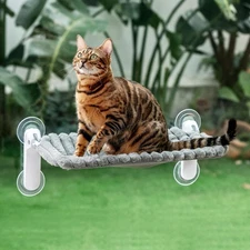 Cat Window Perch Hammock Foldable Kitten Bed Windowsill Seat with Suction Cup...