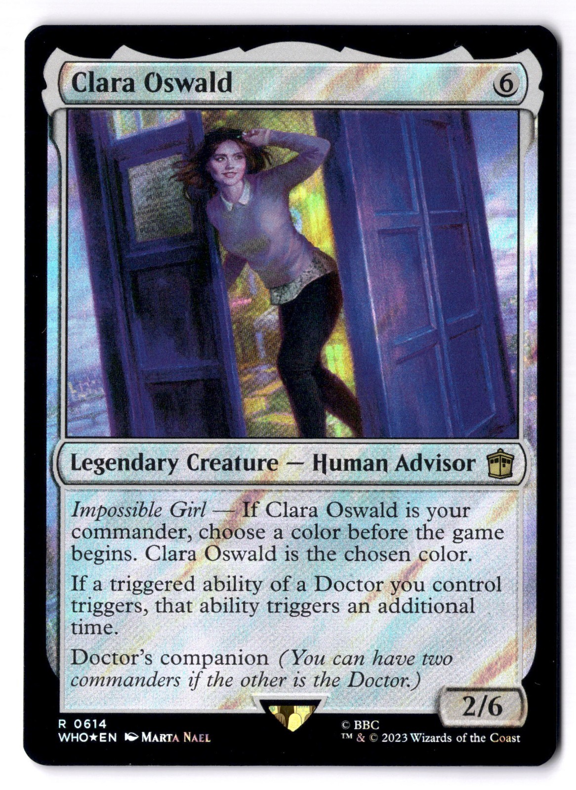 Clara Oswald NM* SURGE FOIL Dr. Who ENGLISH 0614 mtg -UnltdCards