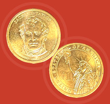 2009 D Zachary Taylor Presidential Dollar coin. 12th President of the US