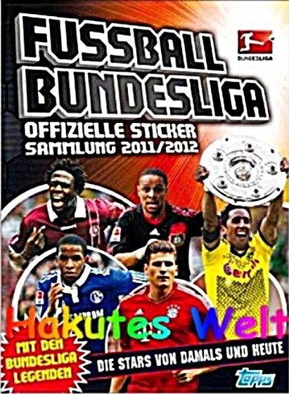 Topps - Fußball Bundesliga Sticker 2011/2012 11 12 - 100 lose Sticker + Album - Bild 1 von 1