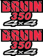 Bruin 350 4x4 Red Gas Tank Graphics Decals Sticker Atv Quad 400 2x4 Fender