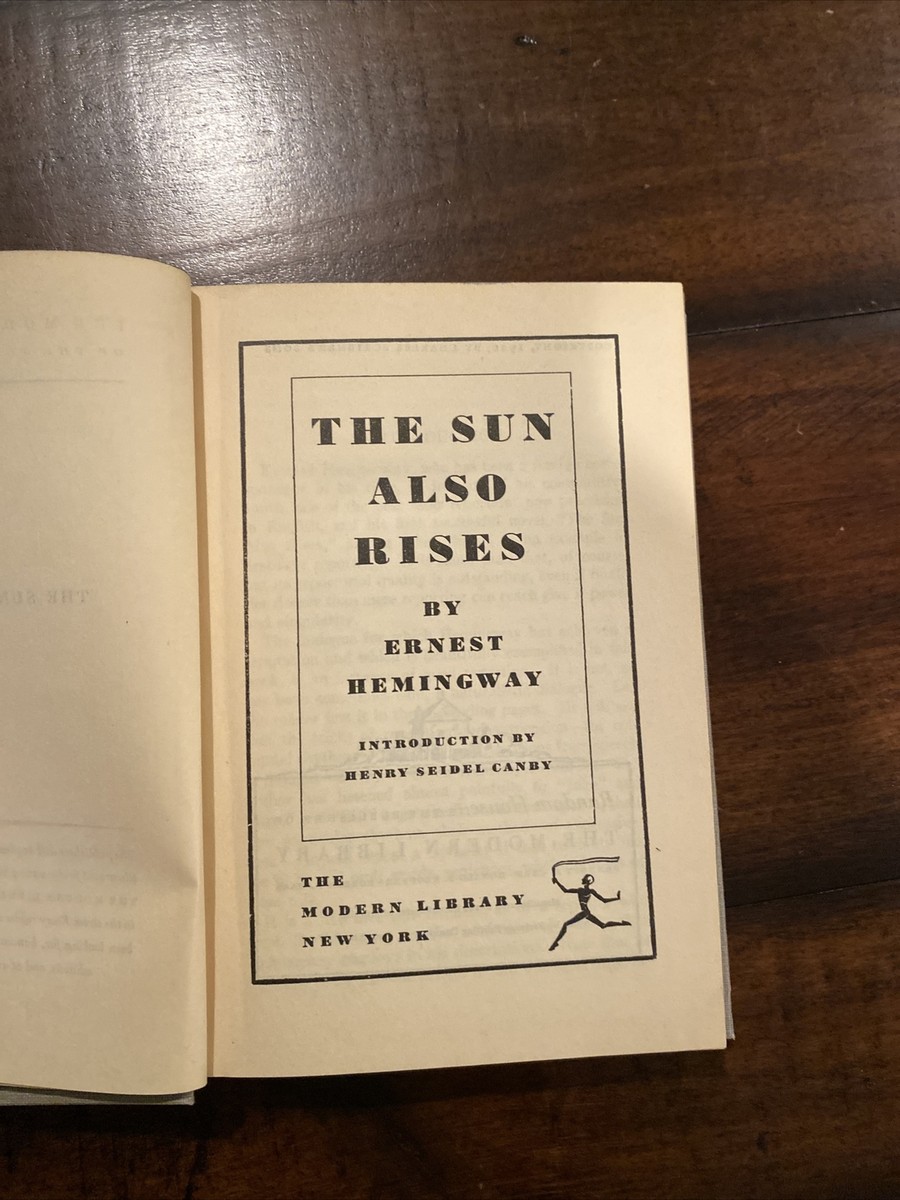 Ernest Hemingway The Sun Also Rises First Edition 1926
