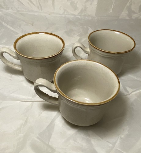 Hearthside Classics Japanese Stoneware Coffee Mugs Beige Vintage. 3x - Picture 6 of 9
