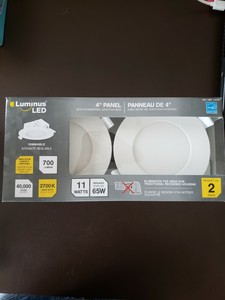 Luminus Led 4 Panel Dimmable Pot Lights With Integrated Junction Box 2 Pack Ebay