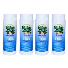 1" Inch Chlorine Tablets for Pools, Hot Tubs, & Spas - 2 Lbs (4 Pack)