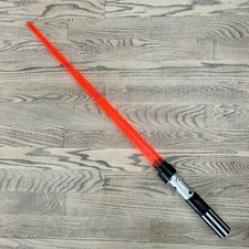 Star Wars Jedi Light Saber 2002 Orange Lights Sound Retractable Hasbro LFL