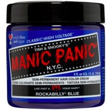 Manic Panic Hair Dye Semi-Permanent Hair Color 4oz 39 Rockabilly Blue 