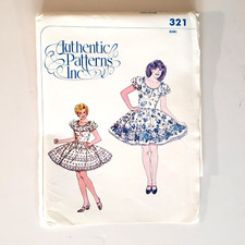 Authentic Patterns 321 square dance dress sewing pattern 5 to 40 one piece cut