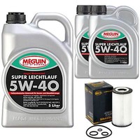 MotoröL Set 5W-40 Vollsynth Meguin 7 Liter + ÖLfilter FüR Mercedes C-Klasse Glk