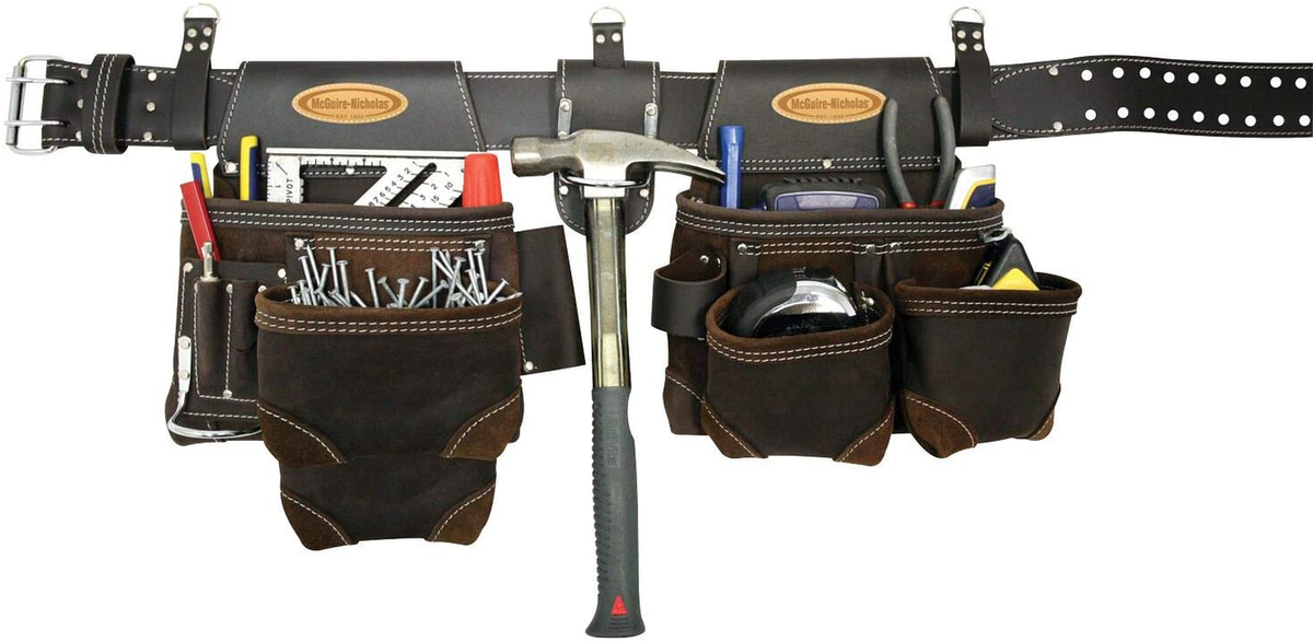 Cinturón Herramientas KENOBEE - Bolsa De Cintura Con Múltiples Bolsillos Para Electricistas, Carpinteros