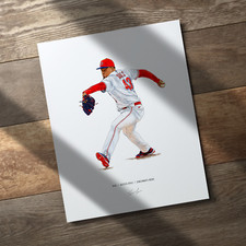 Alexis Diaz Cincinnati Reds Baseball 8x10 Print Poster Art Illustrated