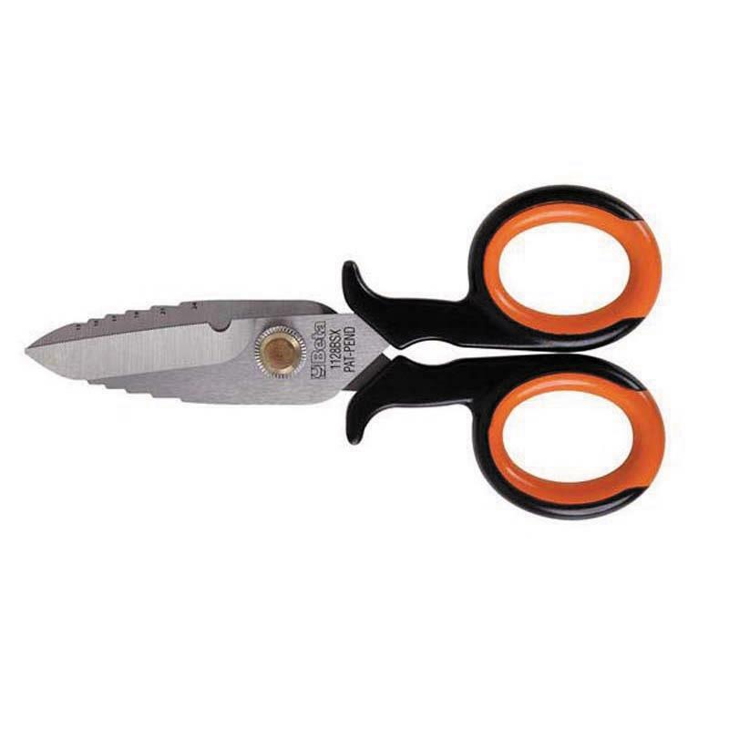 Beta Tools 1128BSX Forbici per Elettricisti in Acciaio Inox con Custodia