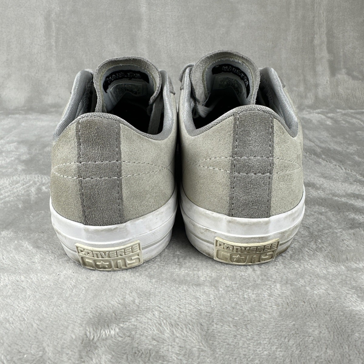 Converse One Star Pro OX Shoes Mens 7.5 Mouse Ash Grey Suede