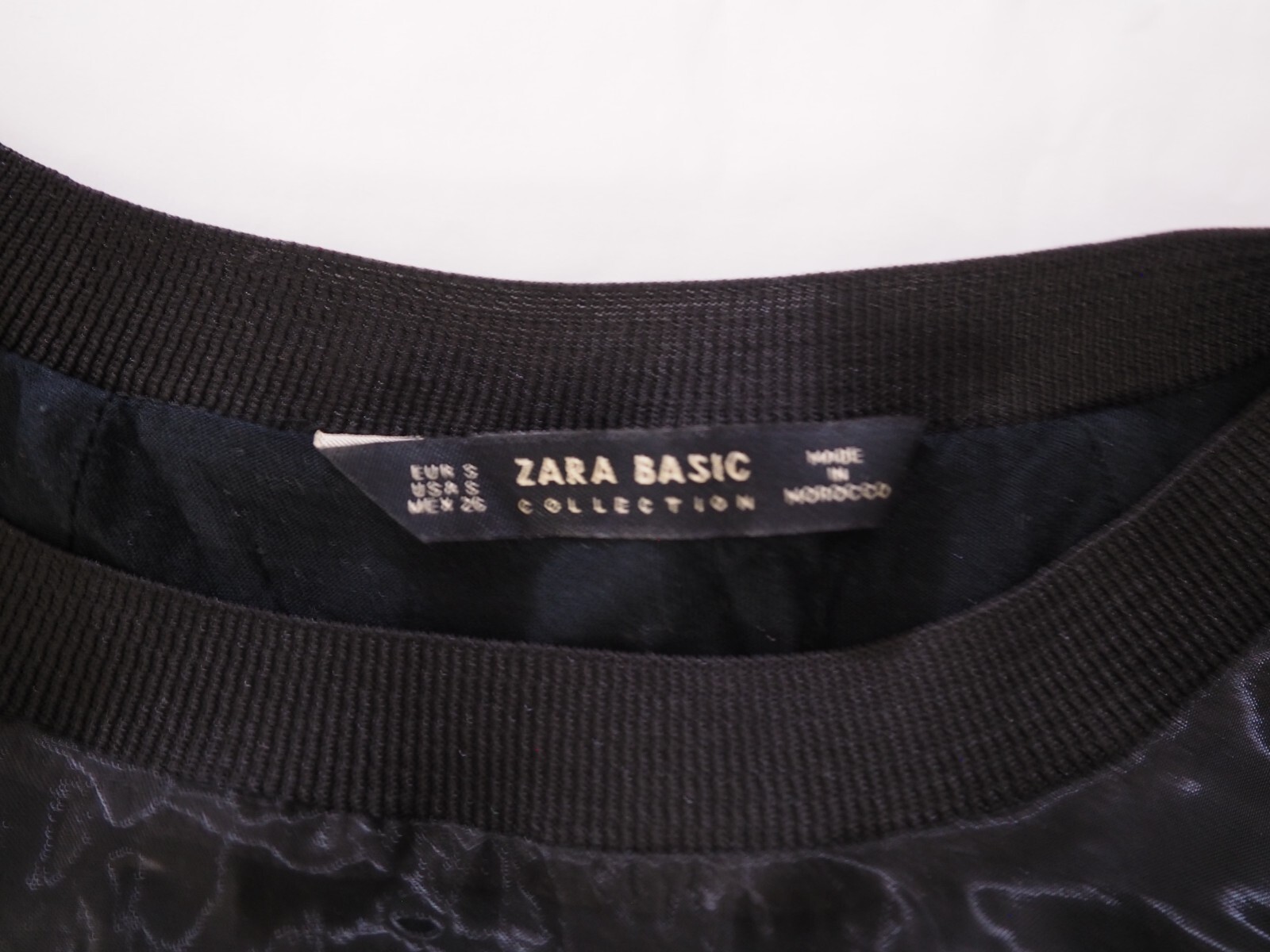 ZARA Basic Collection Black Polyester Sheer Crew … - image 4