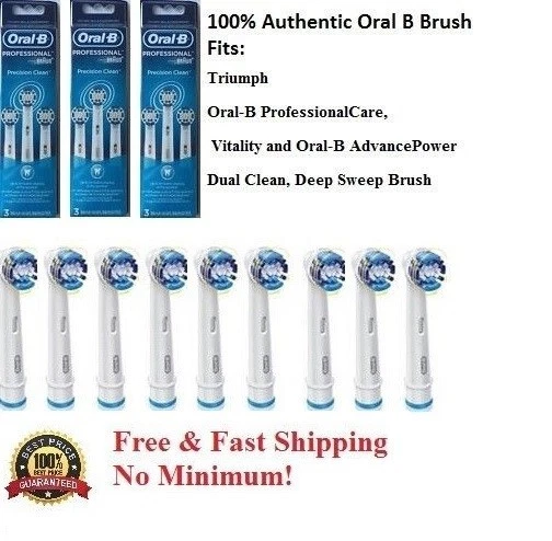 PHILIPS ORAL B 9 Braun Oral B Precision clean toothbrush heads Phillips Brush Authentic EB20-3