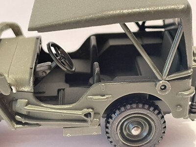 RARE - SOLIDO jeep Willys 07-82 Avec Remorque 213 Sur Socle Made In
