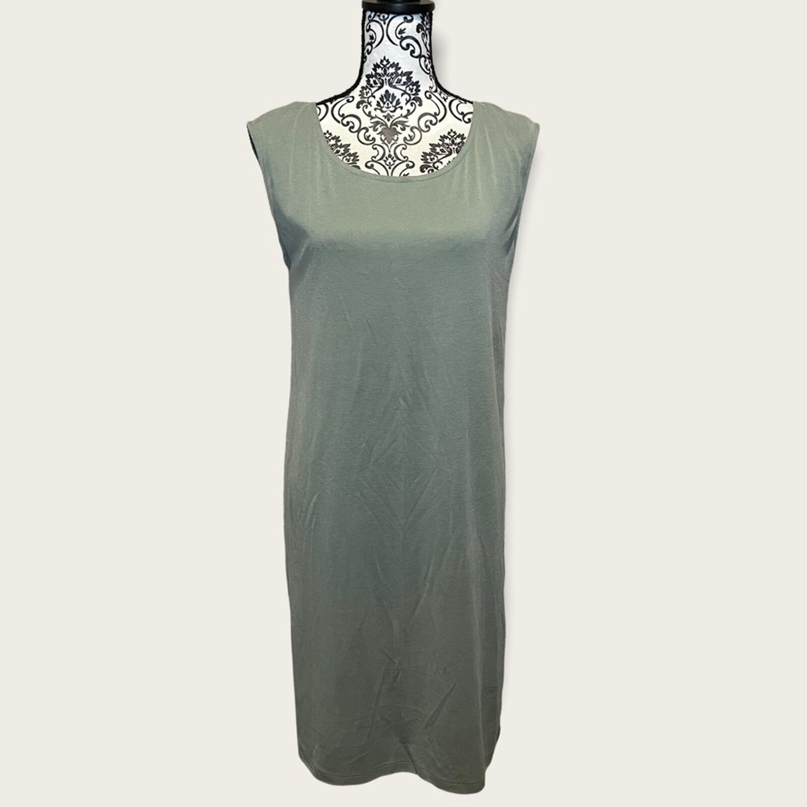 Sigrid Olsen NWT Sleeveless Shift Dress sage green size S