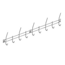 Coat rack hook bar hallway wardrobe clothes hook real stainless steel 700 mm 9 hooks