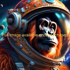 Orangutang in Orbit | High Resolution Digital Wall Art Print | Download