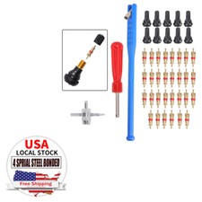 For Car Tire Valve Stem Tool Kit 43pcs Remover Installer Repair Puller