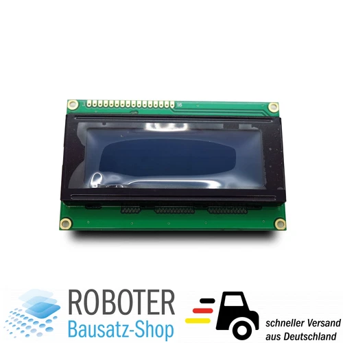 LCD Display 2004 20X4 Zeichen Blau kompatibel mit Arduino und Raspberry Pi