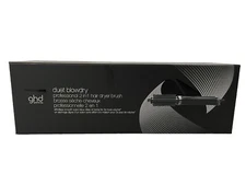 GHD Duet Blowdry Hair Dryer Brush Black 2-in-1 Wet to Blow Dried MSRP $399.99