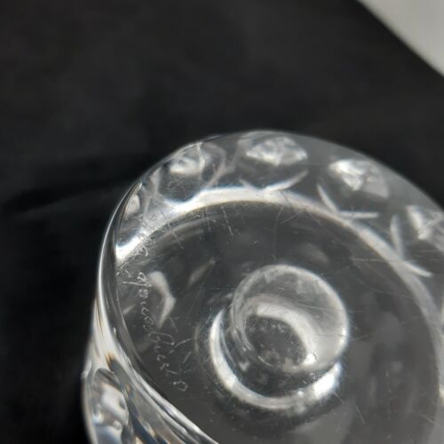 Vintage Pair of Orrefors Candle Holders Clear Glass Pair Signed Numbered 2 1/2" - Picture 7 of 11