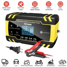 Car Battery Charger 12V/8A 24V/4A w/Temp Compensation for AGM Marine Batteries