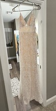 NWT-White beaded Formal Dress