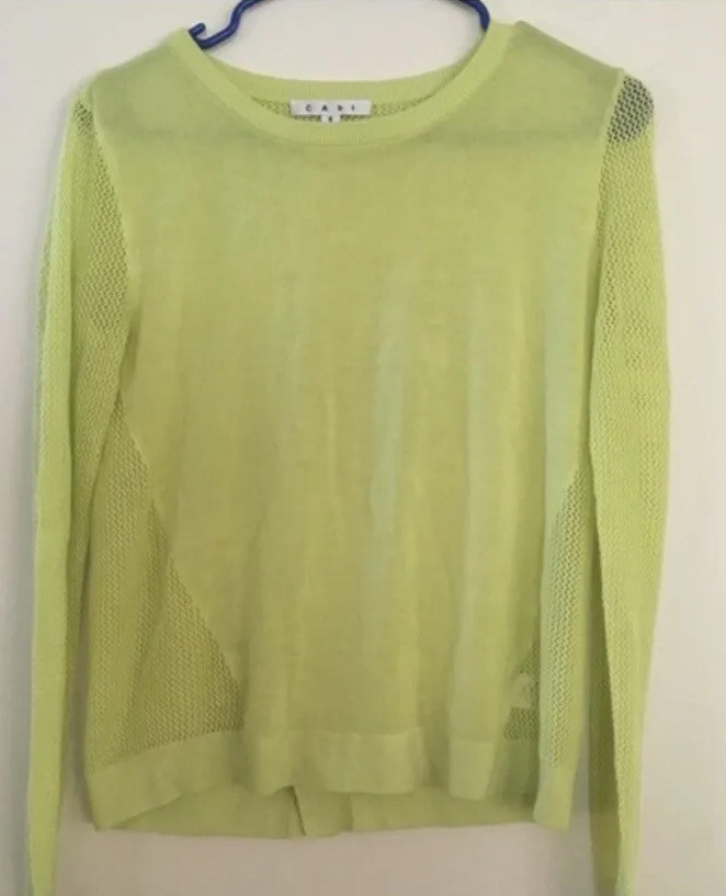 T- Shirt Cabi | 199 Split Back Pullover Lemon Lim… - image 8
