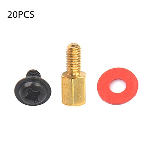 20x Motherboard Screws Computer Washer Gasket Brass Standoff 6.5mm 6-32-M3 - Afbeelding 12 van 21