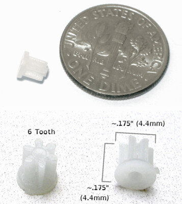 1pc New Made HO Slot Car 6-Tooth Pinion Gear fit Ideal Tyco Matchbox +TCR MK3 