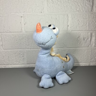 Vintage Carter's Emu Namae Stuffed Plush Blue Dino Dinosaur