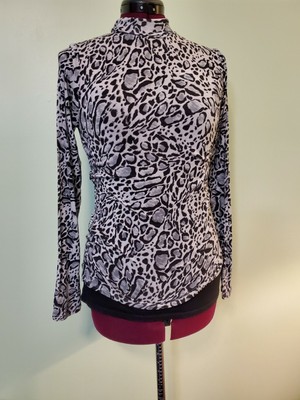 leopard mock neck long sleeve