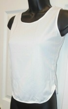 White Stretch Tank Dance Top Unisex Ch/Adult Pique Great Layering piece
