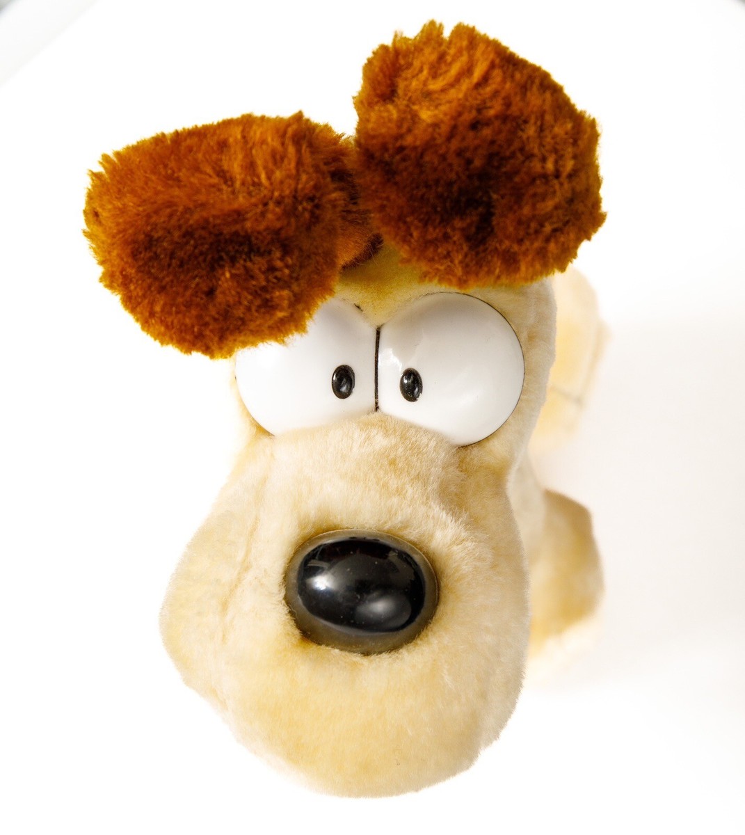 Vintage Dakin ODIE Plush Bone Attached Toy 9 in Garfield the Cat