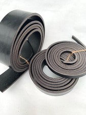 4mm thick bridle black leather strips