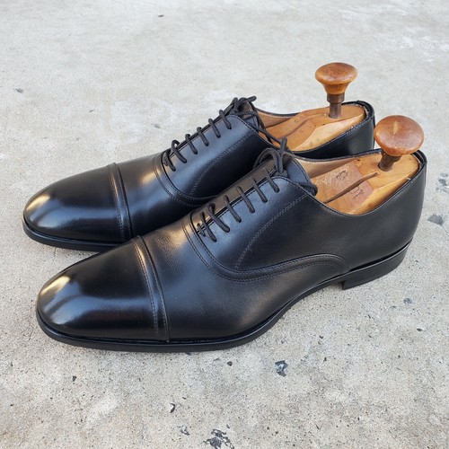 Antonio Maurizi Black Leather Cap-Toe 
