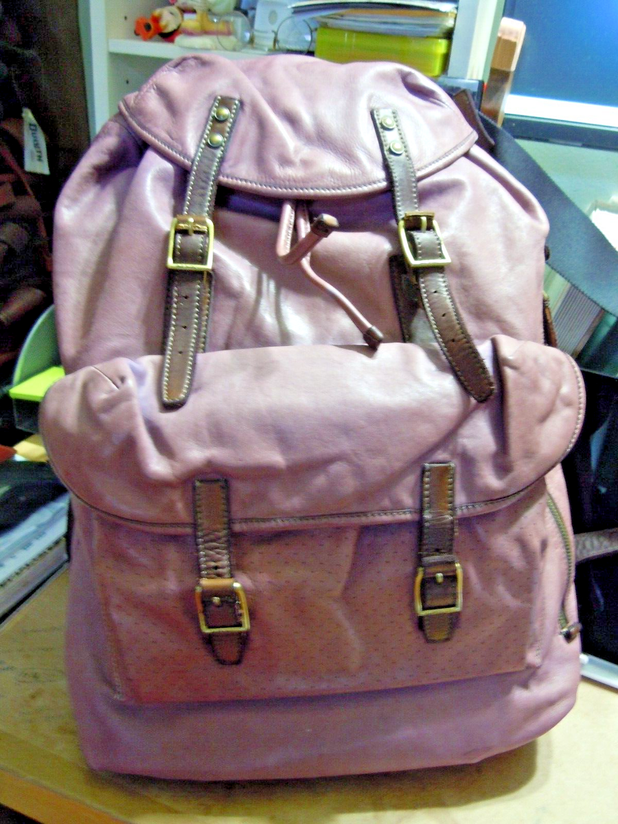 Paul Smith Light Blue Leather Backpack Rare Vintage. Vintage Auth Paul Smith old Leather Backpack Rucksack large  main image 3
