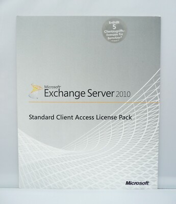 5 User / Benutzer CAL für Microsoft Exchange Server 2010 Standard