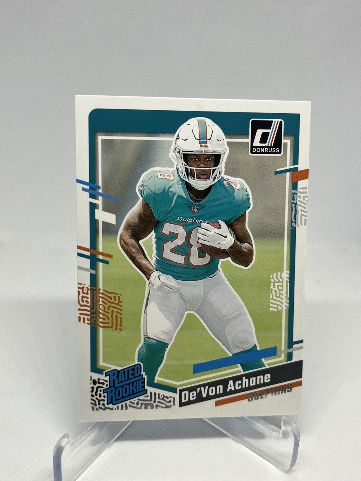 2023 PANINI DONRUSS FOOTBALL DE'VON ACHANE RATED ROOKIE #365