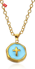 Small Cross Necklace for Women First Communion Gifts Catholic Cross Christian Re